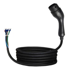 IEC62196 Type 2 Female to OPEN EV Charging Cable, Electric Vehicle AC Power Cable 1Phase 3Phase 250V 480V, Custom lengths & Logo Printing Available.,ShinCharge | Electric Vehicle Charging Products OEM & ODM Manufacturing | EV Charging Cable | Portable EV Charger | Wall-mounted EV Charger | EV Charging Station,EV type 2  female  to  OPEN cable  CE EN 62196