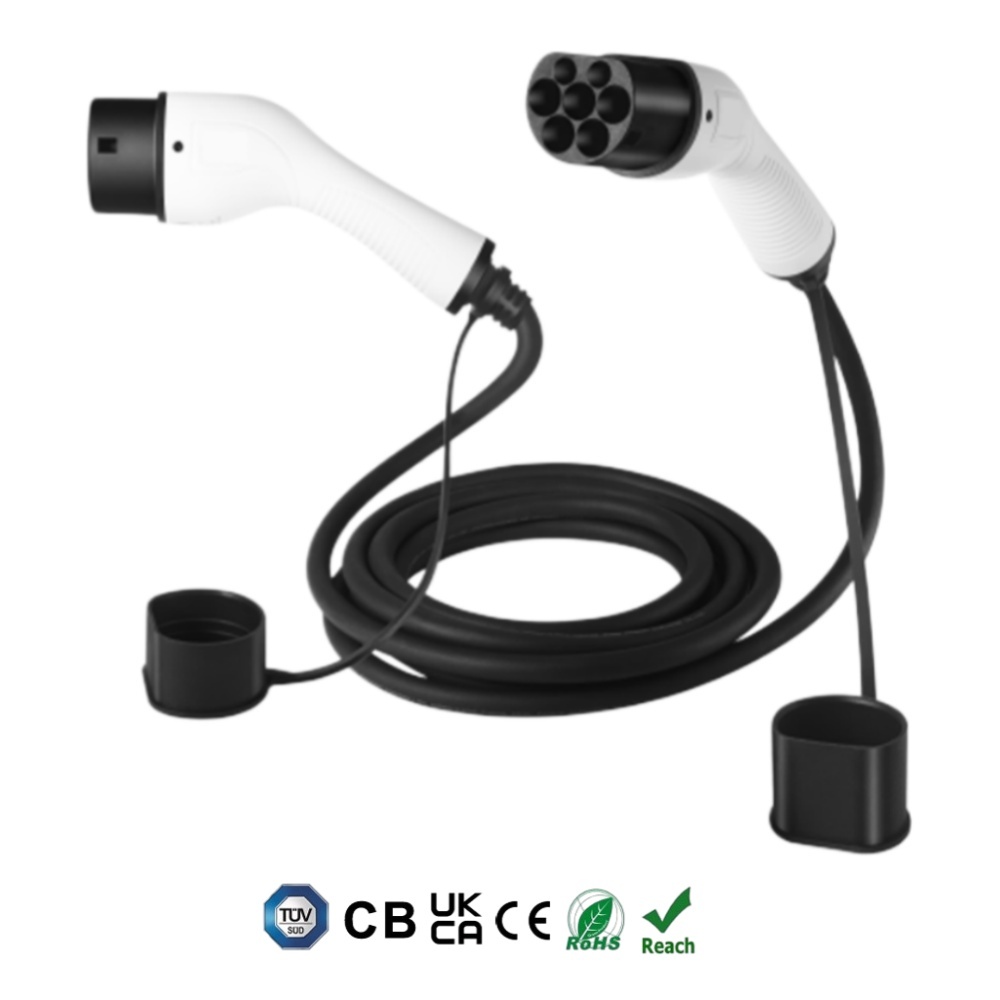 Type 2 to Type 2 EV Charging Cable, IEC62196 European Standard 3.5KW 7KW 11KW 22KW Electric Vehicle AC Power Cable, Customization of Cable Lengths, Colors, and Logo Printing is Available.,ShinCharge | Electric Vehicle Charging Products OEM & ODM Manufacturing | EV Charging Cable | Portable EV Charger | Wall-mounted EV Charger | EV Charging Station,Type 2 to Type 2 IEC62196 EV Charging Cable