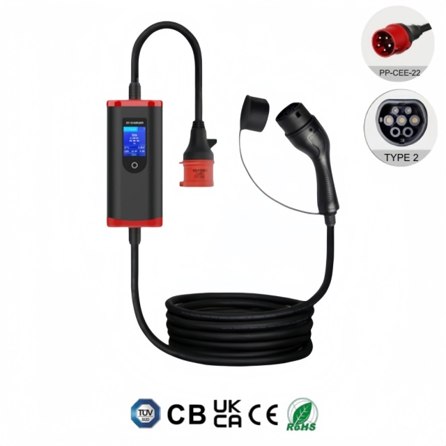 Portable EV AC Charger, Type 1, Type 2, NACS, 3.5KW 7KW 9KW 11KW 22KW Electric Vehicle Car Mobile Charger, Fully Certified, IP67 Weather-proof, Safe & Reliable, Plug & Play, Timer Function, User-friendly.,ShinCharge | Electric Vehicle Charging Products OEM & ODM Manufacturing | EV Charging Cable | Portable EV Charger | Wall-mounted EV Charger | EV Charging Station,Portable EV Charger, CE (EN62752-2024), UKCA, RoHS, TUV, CB, SAA, RCM-VPC-B2