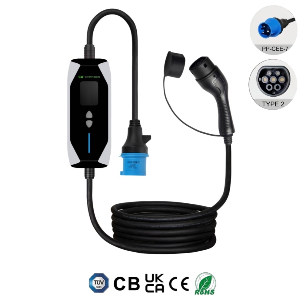 Portable EV Charger, Type 1, Type 2, NACS, 3.5KW 7KW 9KW Electric Vehicle Car Mobile Charger, Fully Certified, IP67 Weather-proof, Safe & Reliable, Plug & Play, Timer function, User-friendly.,ShinCharge | Electric Vehicle Charging Products OEM & ODM Manufacturing | EV Charging Cable | Portable EV Charger | Wall-mounted EV Charger | EV Charging Station,Portable EV Charger, CE (EN62752-2024), UKCA, RoHS, TUV, CB, SAA, RCM-VPC-B3
