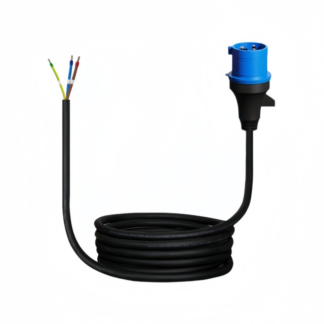 Blue CEE Industrial Plug Bare End EV Charger Power Cable,ShinCharge | EV Charging Products OEM & ODM Manufacturing | EV Charging Expert.,Blue CEE Industrial Plug Bare End EV Charger Power Cable