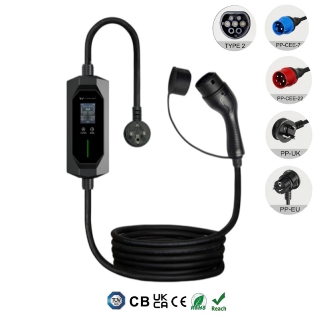 Portable EV Charger 3.5kW-22kW, Customizable Power Plugs and Charging Connectors for Electric Vehicle Home Charging,ShinCharge | EV Charging Products OEM & ODM Manufacturing | EV Charging Expert.,Portable EV Charger 3.5kW-22kW, Customizable Power Plugs and Charging Connectors for Electric Vehicle Home Charging | B57