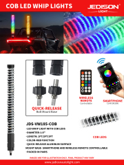 1.8inch Fat COB RGB Chasing Whip Bright Safety Ambient Flag Pole Light UTV ATV Off-road Truck Car 12V 1ft 2ft 3ft 4ft 5ft 6ft,MY SHOP,LED Light Bar