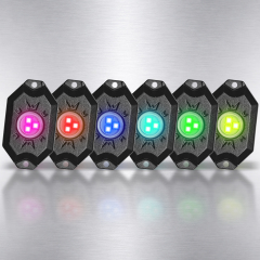RGB LED Rock Lights IP68 Waterproof Symphony Flowing Atmosphere Lamp APP & Remote Dual Control Universal Off Road Truck ATV UTV,MY SHOP,RGB LED Rock Lights IP68 Waterproof Symphony Flowing Atmosphere Lamp APP & Remote Dual Control Universal Off Road Truck ATV UTV