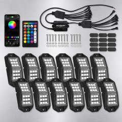 RGB Rock Pod & Underglow Strip Combo Bluetooth Music IP68 Waterproof Light for Truck ATV UTV Motorcycle,MY SHOP,RGB Rock Pod & Underglow Strip Combo Bluetooth Music IP68 Waterproof Light for Truck ATV UTV Motorcycle