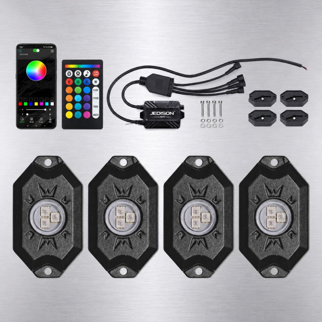 Multicolor Underbody Rock Light Kit Music Rhythm Sync IP68 Waterproof Wheel Lights for Truck SUV ATV UTV Boat,MY SHOP,Multicolor Underbody Rock Light Kit Music Rhythm Sync IP68 Waterproof Wheel Lights for Truck SUV ATV UTV Boat
