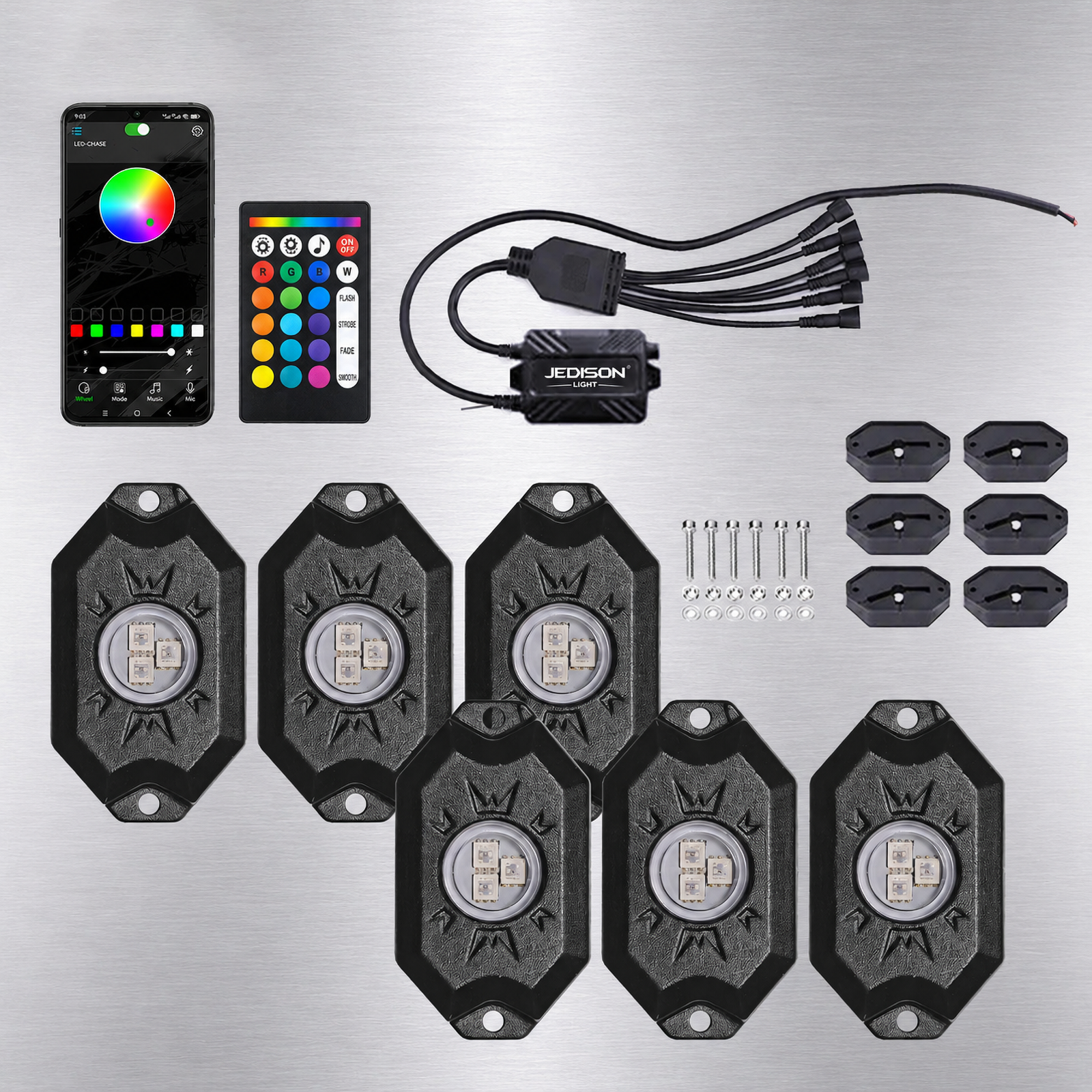 RGB Symphony Flowing Underglow Strip Smartphone APP Control IP68 Waterproof Car Exterior Chassis Atmosphere Light,MY SHOP,RGB Symphony Flowing Underglow Strip Smartphone APP Control IP68 Waterproof Car Exterior Chassis Atmosphere Light