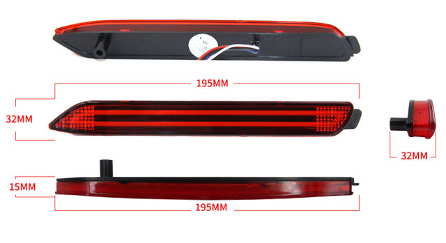 LED Rear Bumper Lamp IP68 Waterproof Rear Bumper Reflector Light Driving Brake Turn Signal Tail Light for Toyota,MY SHOP,LED Rear Bumper Lamp IP68 Waterproof Rear Bumper Reflector Light Driving Brake Turn Signal Tail Light for Toyota
