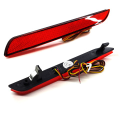 Honda Fit/Jazz 2011 12V LED Rear Bumper Reflector Light Red Smoke White Lens Plug & Play Auto Replacement Parts,MY SHOP,12V Plug Play CANBUS Error Free LED Rear Bumper Light Auto Tail Brake Reflector Lamp for Pickup SUV Truck