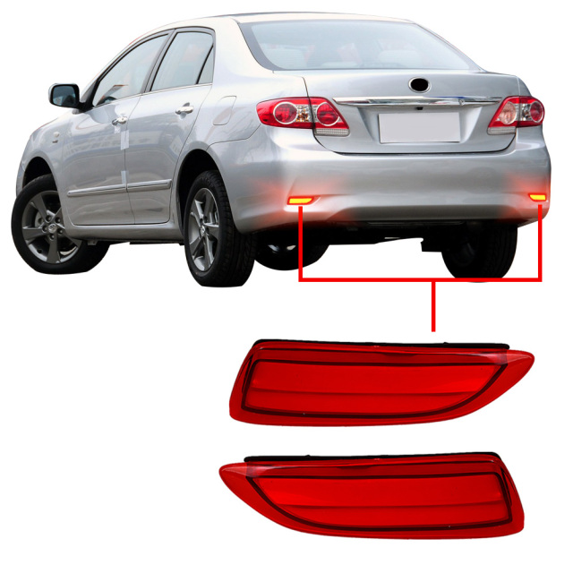 Toyota Nissan Mitsubishi 12V High Bright LED Rear Bumper Light Red White Lens Plug & Play Car Mod Parts for Sedan SUV MPV Pickup Truck,MY SHOP,12V IP67 Waterproof LED Rear Bumper Lamp UV Resistant Anti-Yellow PC Lens Auto Tail Rear Bumper Light For SUV Pickup Truck