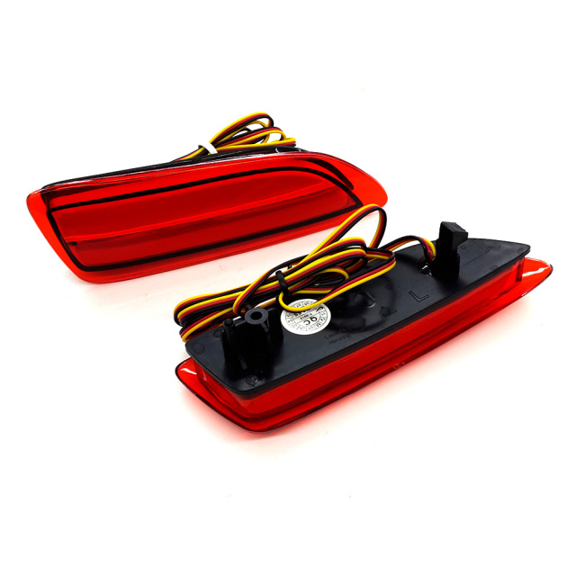 Toyota Nissan Mitsubishi 12V High Bright LED Rear Bumper Light Red White Lens Plug & Play Car Mod Parts for Sedan SUV MPV Pickup Truck,MY SHOP,12V IP67 Waterproof LED Rear Bumper Lamp UV Resistant Anti-Yellow PC Lens Auto Tail Rear Bumper Light For SUV Pickup Truck