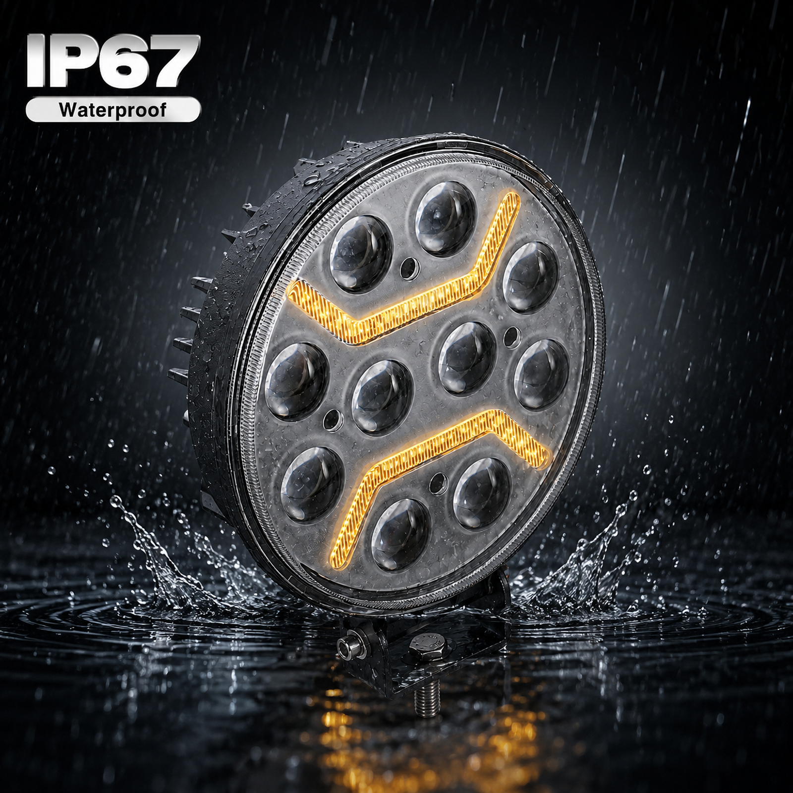 7 Inch Round LED Work Light 10 Beads 12V 24V DRL Spotlight Roof Lamp for Euro Truck Heavy Vehicles Off Road 4x4,MY SHOP,7 Inch Round LED Work Light 10 Beads 12V 24V DRL Spotlight Roof Lamp for Euro Truck Heavy Vehicles Off Road 4x4