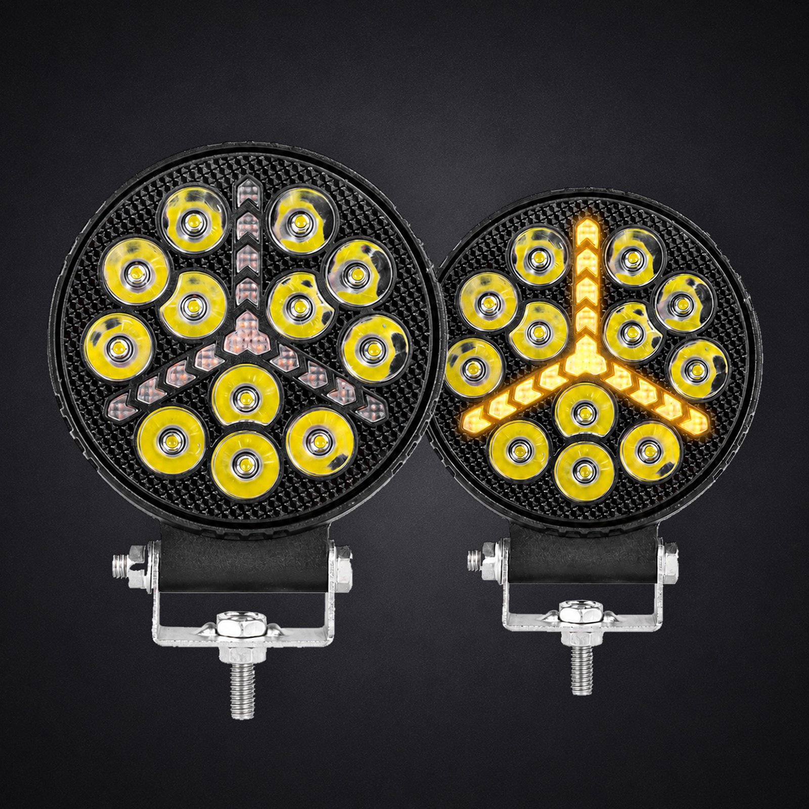 5 Inch Round Aluminum LED Work Light 12V 24V IP67 Waterproof White Fixed Amber DRL Auxiliary Offroad Driving Light for ATV UTV,MY SHOP,5 Inch Round Aluminum LED Work Light 12V 24V IP67 Waterproof White Fixed Amber DRL Auxiliary Offroad Driving Light for ATV UTV