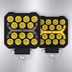 4 Inch Square 14LED LED Work Driving Light White Amber Dual Color DRL Aluminum Housing IP67 Waterproof for Car Truck Offroad,MY SHOP,4 Inch Square 14LED LED Work Driving Light White Amber Dual Color DRL Aluminum Housing IP67 Waterproof for Car Truck Offroad