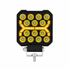 4 Inch Square 14LED LED Work Driving Light White Amber Dual Color DRL Aluminum Housing IP67 Waterproof for Car Truck Offroad,MY SHOP,4 Inch Square 14LED LED Work Driving Light White Amber Dual Color DRL Aluminum Housing IP67 Waterproof for Car Truck Offroad