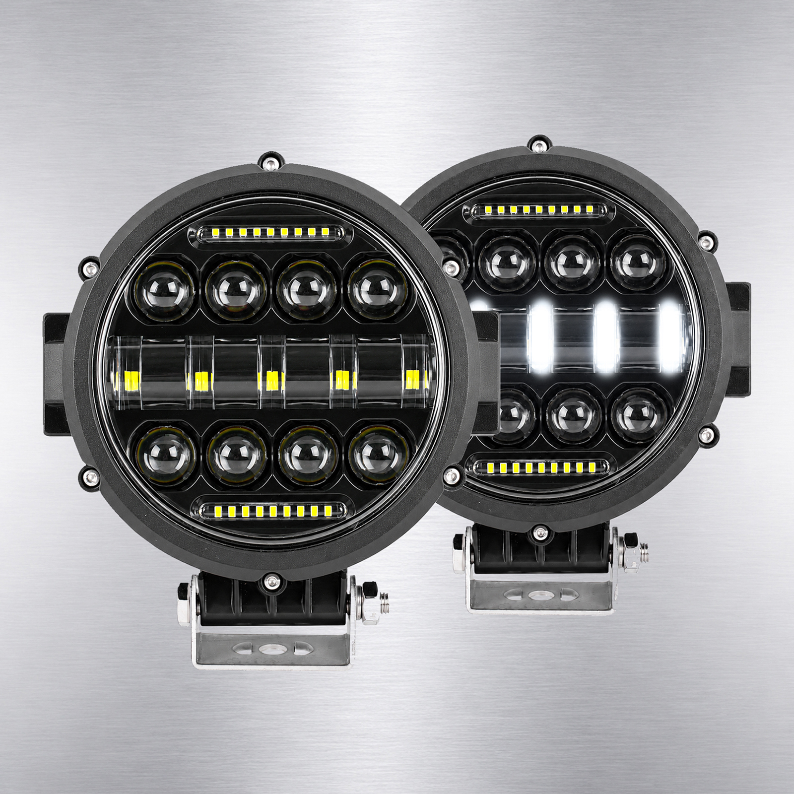 7 Inch Round Spot Flood Combo LED Work Driving Light 12V 24V IP67 Waterproof for Truck SUV ATV UTV 4x4 Offroad,MY SHOP,7 Inch Round Spot Flood Combo LED Work Driving Light 12V 24V IP67 Waterproof for Truck SUV ATV UTV 4x4 Offroad