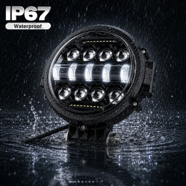 7 Inch Round Spot Flood Combo LED Work Driving Light 12V 24V IP67 Waterproof for Truck SUV ATV UTV 4x4 Offroad,MY SHOP,7 Inch Round Spot Flood Combo LED Work Driving Light 12V 24V IP67 Waterproof for Truck SUV ATV UTV 4x4 Offroad