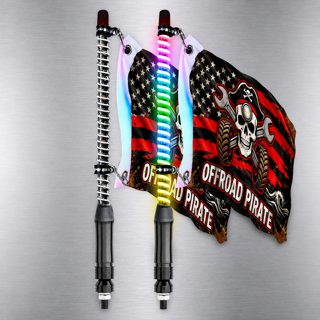 0.8inch COB RGB LED Whip Lights Solid Color Strobe Modes Wireless Remote 3FT 4FT IP67 Waterproof for General Offroad Vehicles,MY SHOP,LED Strobe Light