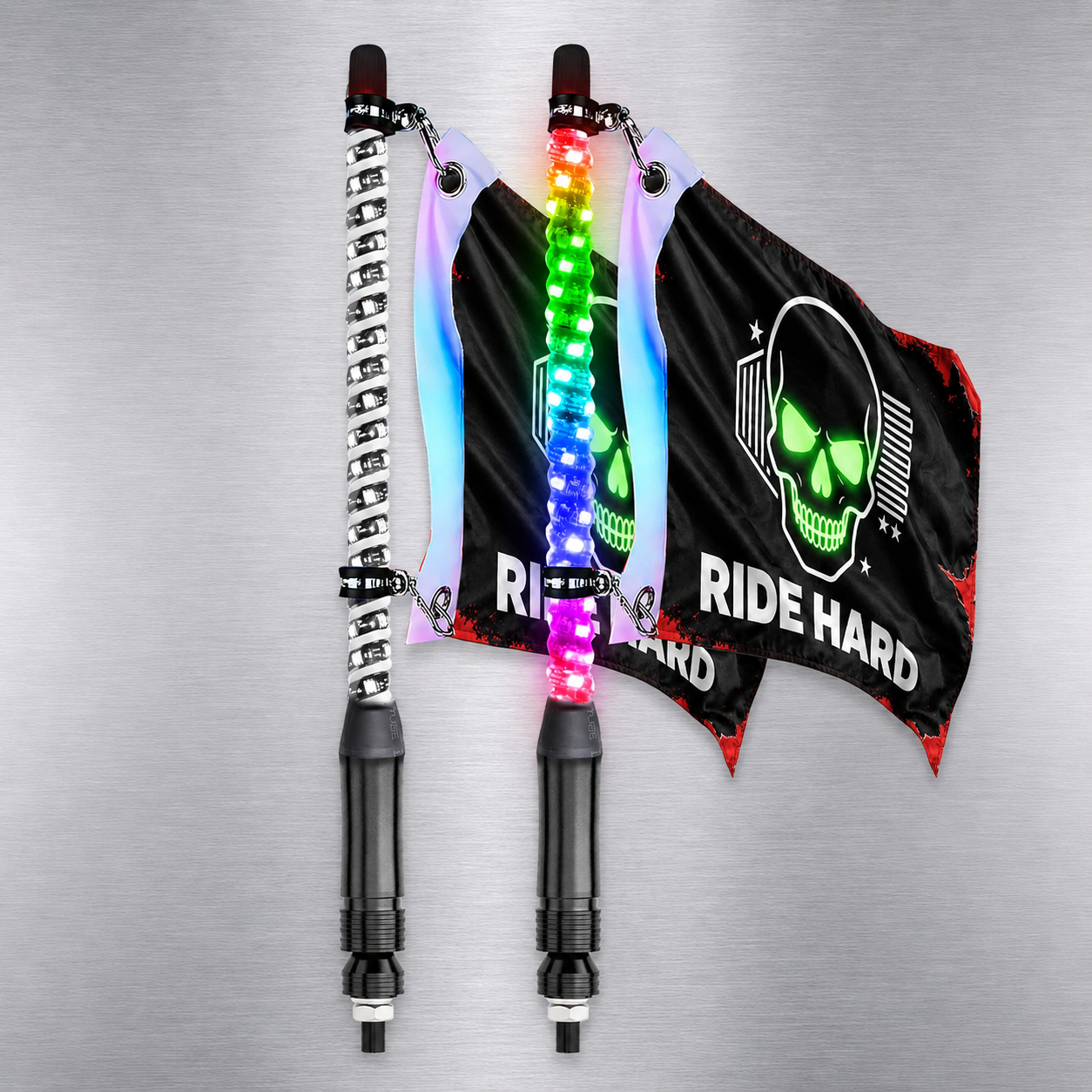 0.8inch SMD RGB LED Whip Lights Dream Color Flow Chasing Music Sync APP & Remote Control for ATV UTV Offroad,MY SHOP,LED Headlight