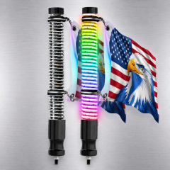 2.2inch Fat RGB LED Whip Lights Addressable Pixel High Brightness APP Control 3FT 4FT IP67 Waterproof for Offroad Vehicles,JEDISON LED Off-Road Lights Manufacturer & Factory,LED Whip Light