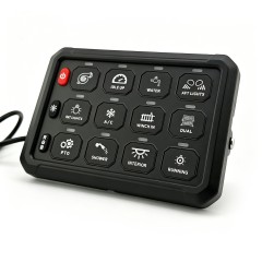 12 Gang Switch Panel 12V 24V LED Backlit Push Button Panel Universal for Off Road 4x4 SUV Truck ATV UTV Marine Boat,JEDISON LED Off-Road Lights Manufacturer & Factory,12 Gang Switch Panel 12V 24V LED Backlit Push Button Panel