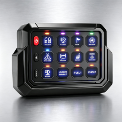 12 Gang Switch Panel OEM Custom Wireless APP Control Aluminum RGB Backlit With Logo and Label Customization,JEDISON LED Off-Road Lights Manufacturer & Factory,12 Gang Switch Panel OEM Custom Wireless APP Control Aluminum RGB Backlit With Logo and Label Customization