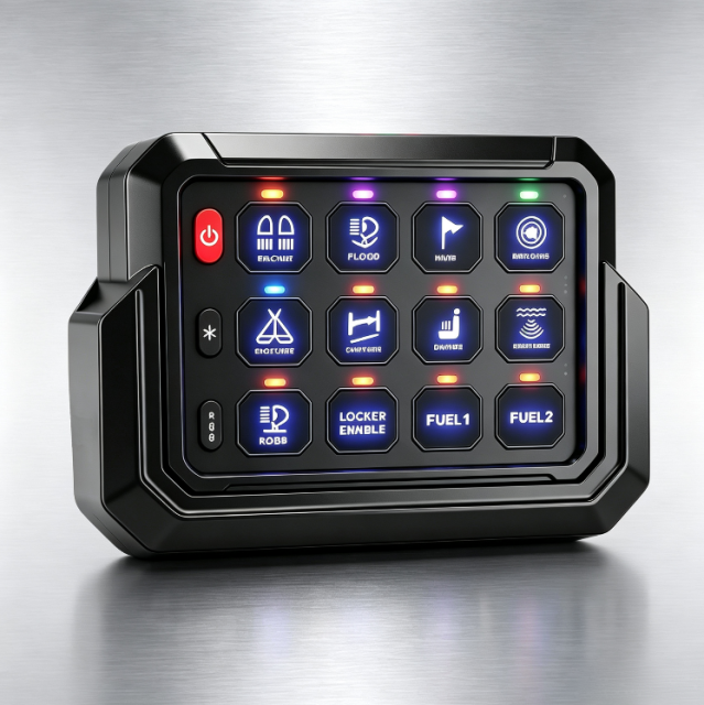 12 Gang Switch Panel OEM Custom Wireless APP Control Aluminum RGB Backlit With Logo and Label Customization,JEDISON LED Off-Road Lights Manufacturer & Factory,12 Gang Switch Panel OEM Custom Wireless APP Control Aluminum RGB Backlit With Logo and Label Customization