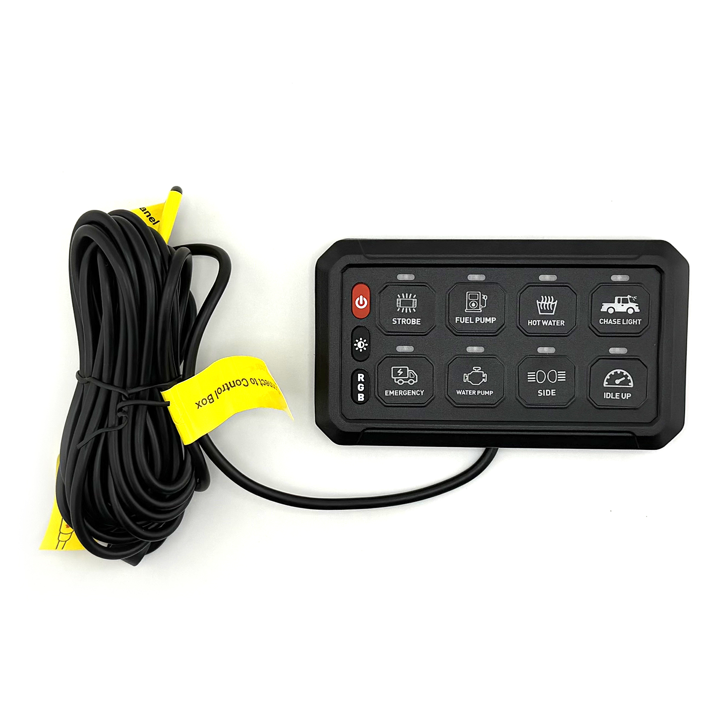 8 Gang RGB On-Off Automatic Dimmable LED Touch Control Panel Box for Truck Offroad Boat SUV,JEDISON LED Off-Road Lights Manufacturer & Factory,8 Gang RGB On-Off Automatic Dimmable LED Touch Control Panel Box for Truck Offroad Boat SUV