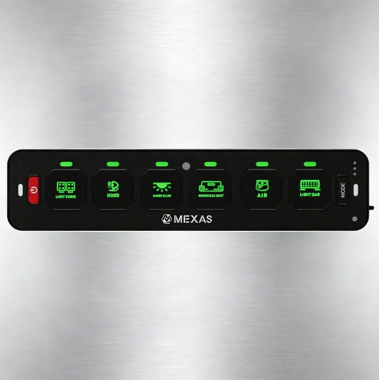 6 Gang Slim Series Wireless Switch Panel LED Indicator Push Button Switch for UTV ATV Off Road Truck Car 4X4 Accessories,JEDISON LED Off-Road Lights Manufacturer & Factory,6 Gang Slim Series Wireless Switch Panel LED Indicator Push Button Switch for UTV ATV Off Road Truck Car 4X4 Accessories