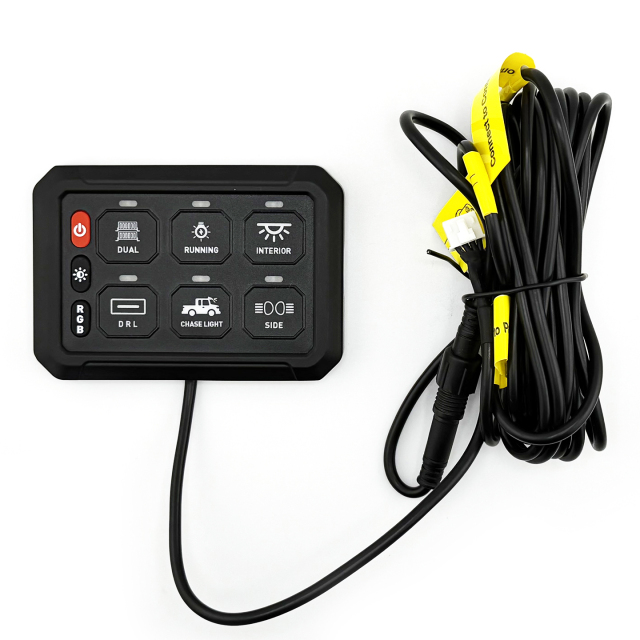 6 Gang Square Wired Switch Panel 12V APP Control Touch Switch Panel for Race Car Truck RV Off Road,JEDISON LED Off-Road Lights Manufacturer & Factory,6 Gang Square Wired Switch Panel