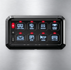 8 Gang RGB On-Off Automatic Dimmable LED Touch Control Panel Box for Truck Offroad Boat SUV,JEDISON LED Off-Road Lights Manufacturer & Factory,8 Gang RGB On-Off Automatic Dimmable LED Touch Control Panel Box for Truck Offroad Boat SUV