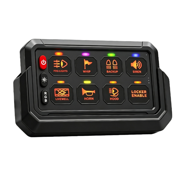 8 Gang RGB Wireless APP Control Switch Panel OEM 12V 24V Backlit LED for Car Off Road SUV Boat RV Marine,JEDISON LED Off-Road Lights Manufacturer & Factory,8 Gang RGB Wireless APP Control Switch Panel OEM 12V 24V Backlit LED for Car Off Road SUV Boat RV Marine