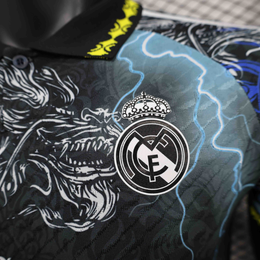 24-25 Real Madrid Dragon Black$Blue Special Edition Player Version Shirt