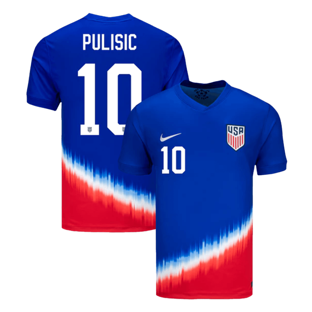 PULISIC #10 Authentic Soccer Jersey USA Nation Away Shirt 2024