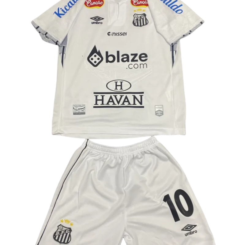 Santos home football jersey for Kids 2024-25 season
