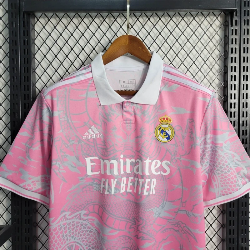 23-24 Real Madrid Chinese Dragon Pink Football Shirt