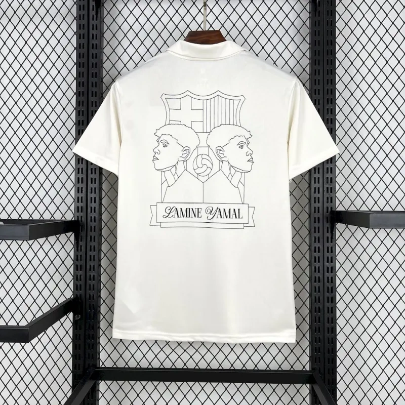 24-25 Barcelona POLO Shirt Lamin Yamal 304 White