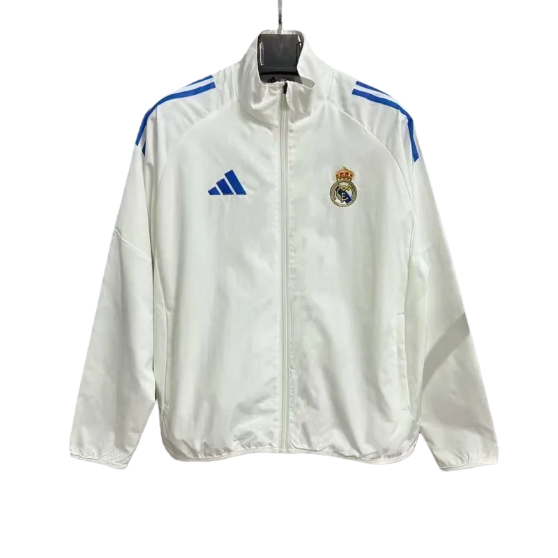2025-26 Real Madrid Windbreaker lacket white