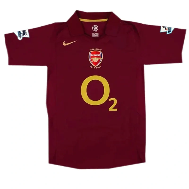 05-06 Arsenal Henry #14 Bergkamp #10 Pires #7 FABREGAS #15 Retro Jersey Home