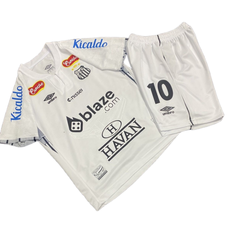 Santos home football jersey for Kids 2024-25 season