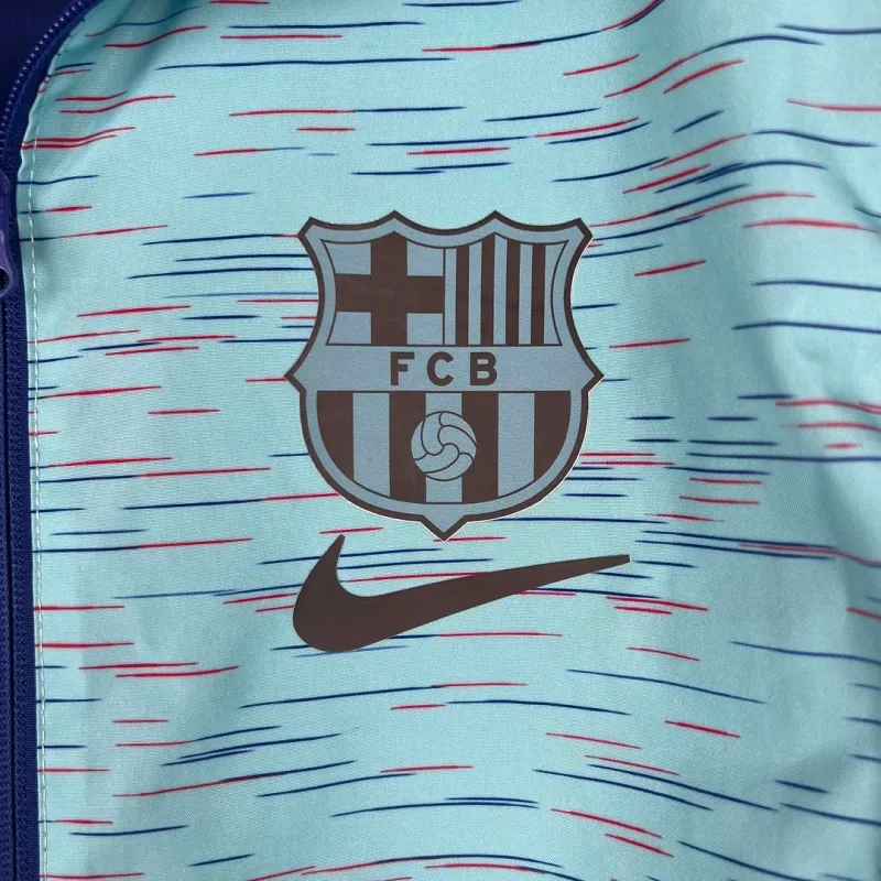 23-24 Barcelona Reversible Windbreaker Blue Soccer Jersey 1:1 Thai Quality