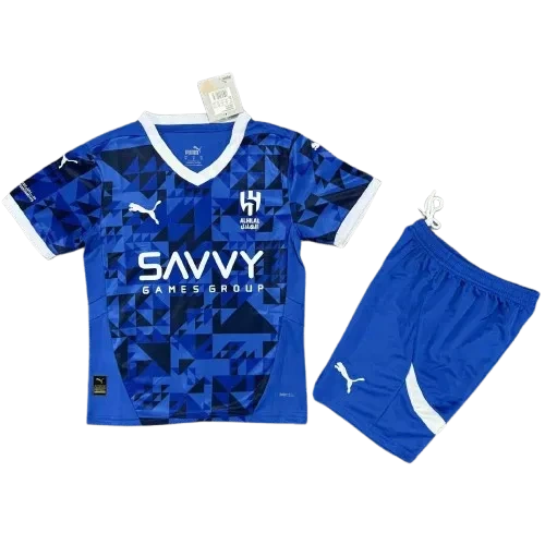 2024-25 Kids Al Hilal SFC Home Jersey(Shirt+Shorts)