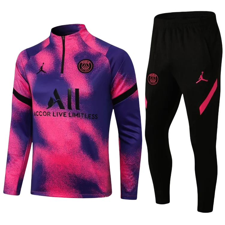 2024/2025 Paris Saint-Germain Half-Pull Training Suit Pink Football Shirt