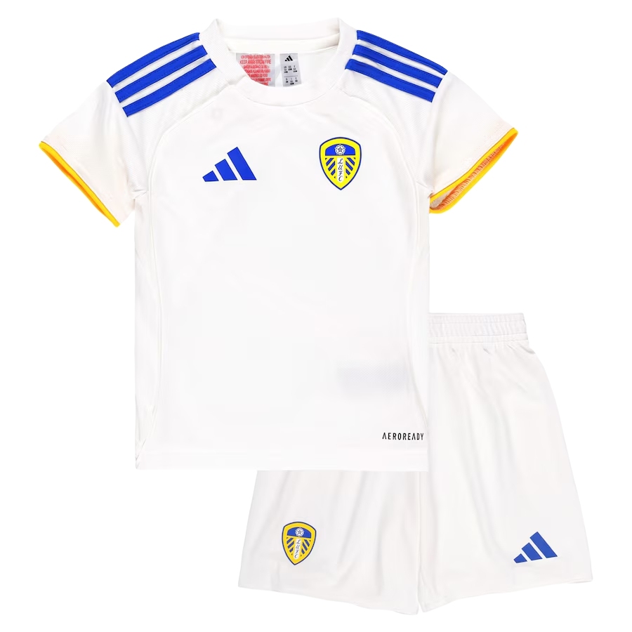 Kids Leeds United Home Kits 2025-26 (Jersey+Shorts)