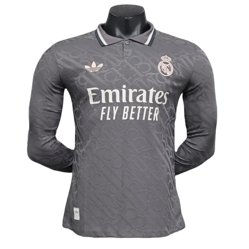 24-25 Real Madrid Third Away Soccer Jersey Player Version Long Sleeve