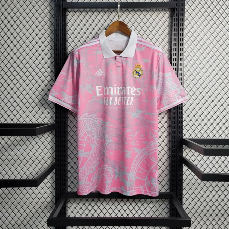 23-24 Real Madrid Chinese Dragon Pink Football Shirt
