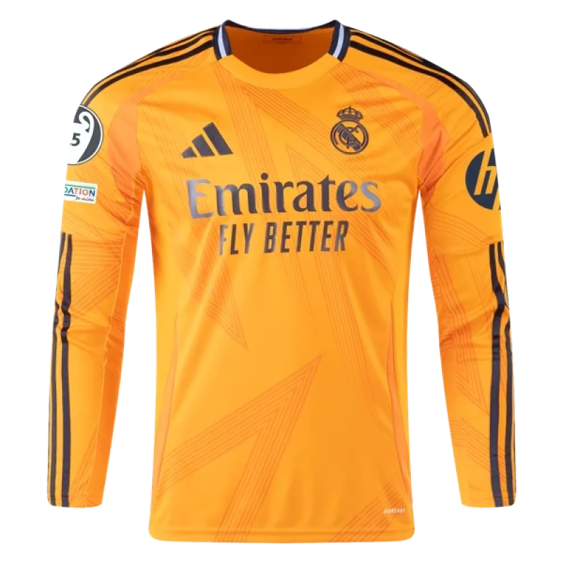 24-25 Real Madrid Away Soccer Jersey Long Sleeve