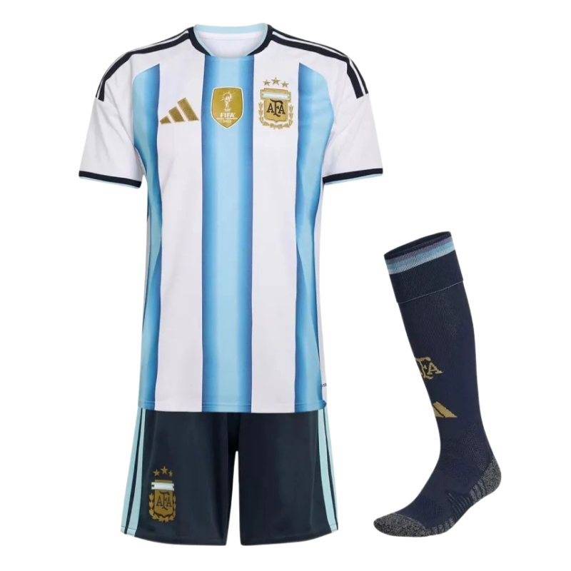 2026 World Cup Argentina Home Kids Full Kit Football jersey Fan edition