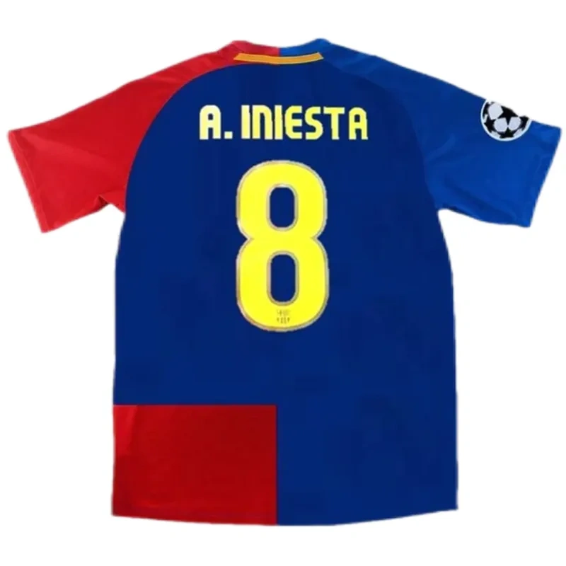 08-09 Barcelona A.INIESTA #8 UCL Final Retro Jersey Home