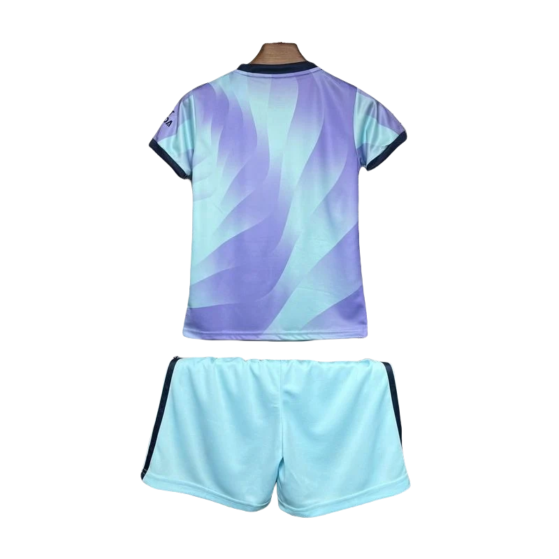 24-25 Arsenal Third Away Soccer Kids Kit Jersey+Shorts